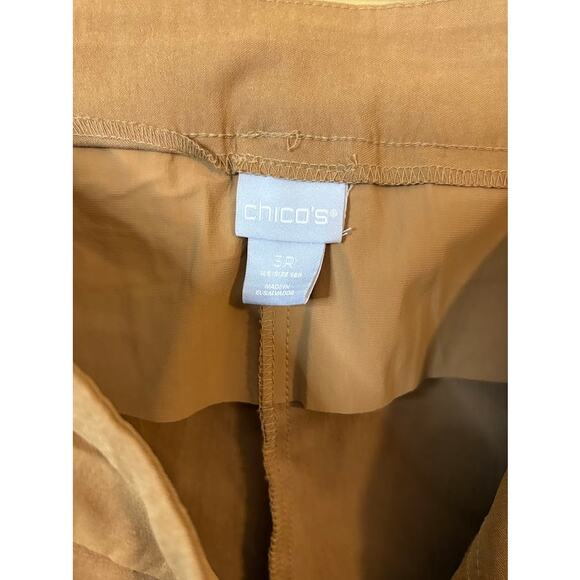 Chico's Brown Slim Pull-On Ankle Pants with Rivets Size 3R - Picture 5 of 8